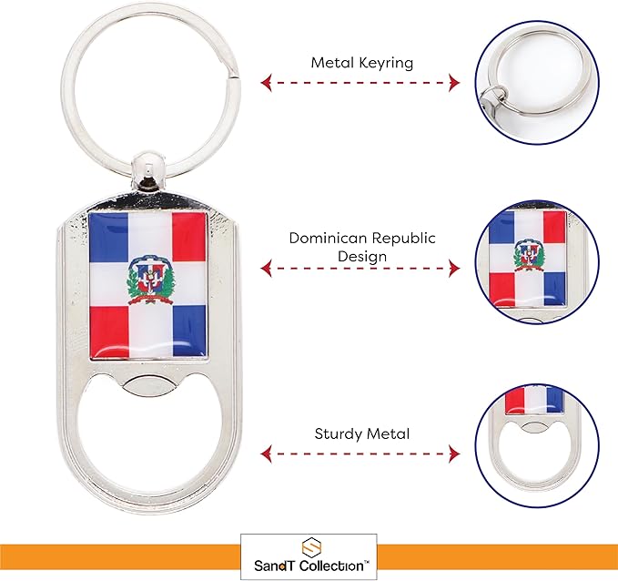 SandT Collection Dominican Bottle Opener Keychain