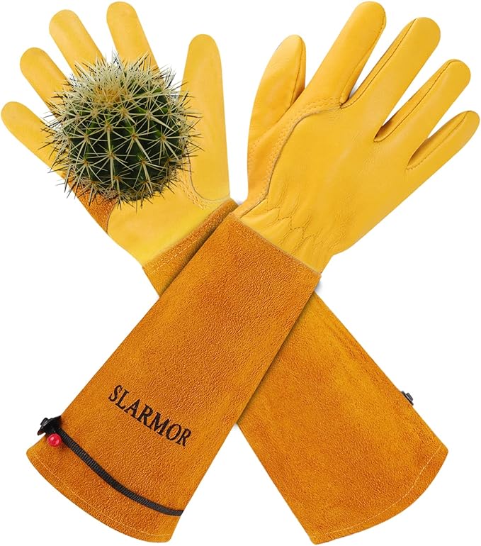 Long Gardening-Gloves Women/Men-Thorn proof Rose Pruning Heavy Duty Gauntlet-XL