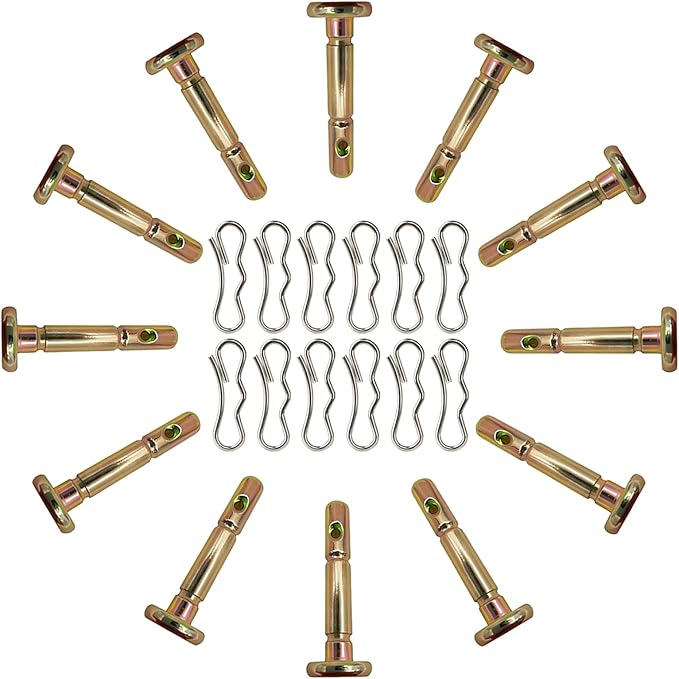 Shear Pins and Cotter Pins Fit for MTD Snowblower - Shear Pins 12pcs and Cotter Pins 12pcs Compatible for Cub Cad et Troy Bilt Craftsman 24" 26" Snow Thrower, Replace 738-04124A 714-04040