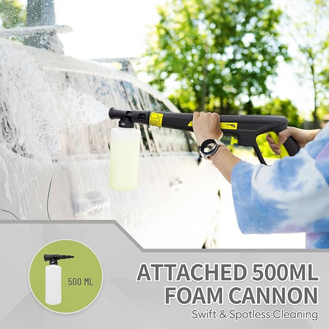 Pressure Washer 4800PSI-MAX-2.6GPH Power Washer with 4 Quick Connect Nozzles, High Pressure Cleaning Machine with Foam Cannon for Cars/Fences/Driveways/Home Cleaning