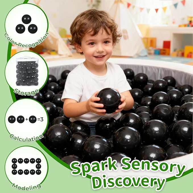 TRENDPLAY Plastic Balls for Ball Pits - Hollow Balls- Safe and Exciting Playtime - Perfect for Baby Pools, Birthday Party Decoration