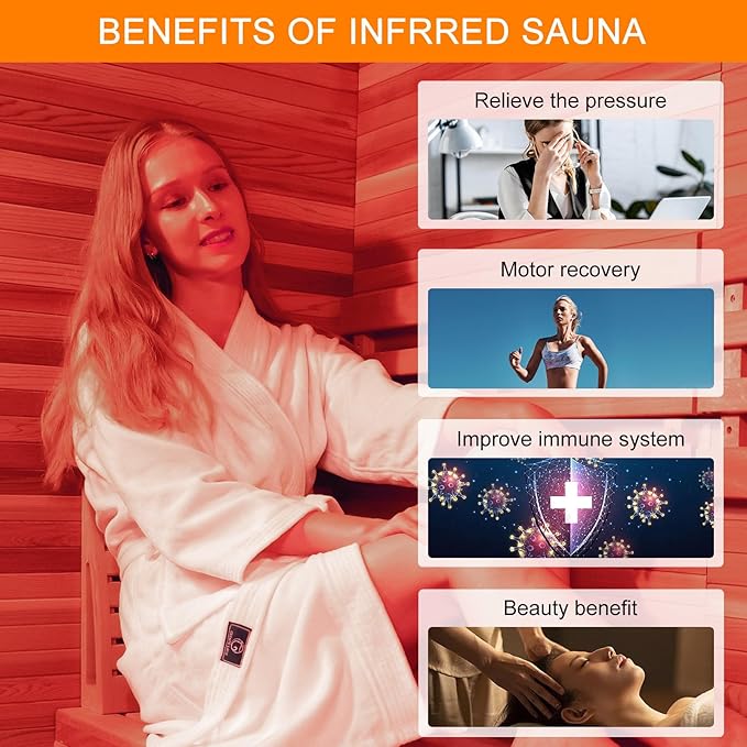 3Pcs Full Far Infrared Carbon Fiber Glass Red Light Heater Tube, Infrared Sauna Heater Tube Sauna Accessories, 220V Heater, Infrared Suana Heating Tube for Wooden Indoor/Outdoor Sauna (220V)