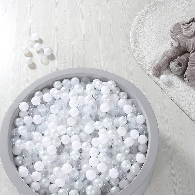 TRENDPLAY Plastic Balls for Ball Pits 2.2 Inch, Pack of 50 100 200 500 Hollow Balls, Perfect for Toddler Baby Pools,Party,Festival Decoration