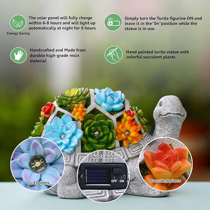 Qeeman Garden Outdoor Decor Statues: Figurine Decorations Ornaments Patio Art Balcony - Birthday Gifts for mom Grandma Women