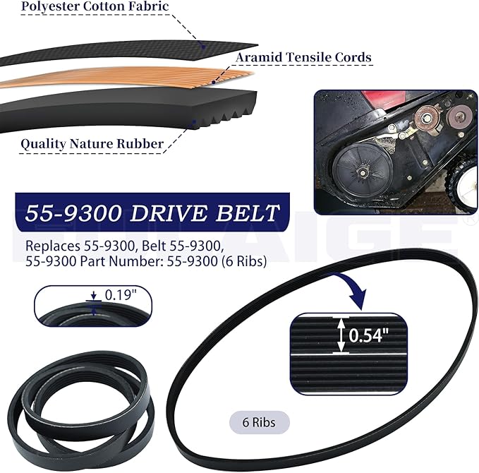 99-9313 Snow Blower Paddles with 55-8760 Scraper 55-9300 Drive Belt Replaces 88-0771, 125-1128, 55-9251, 55-9250 for Toro CCR 2000, CCR 2400 CCR 2500 CCR 2500R CCR 3000 CCR 3000E Snowthrowers