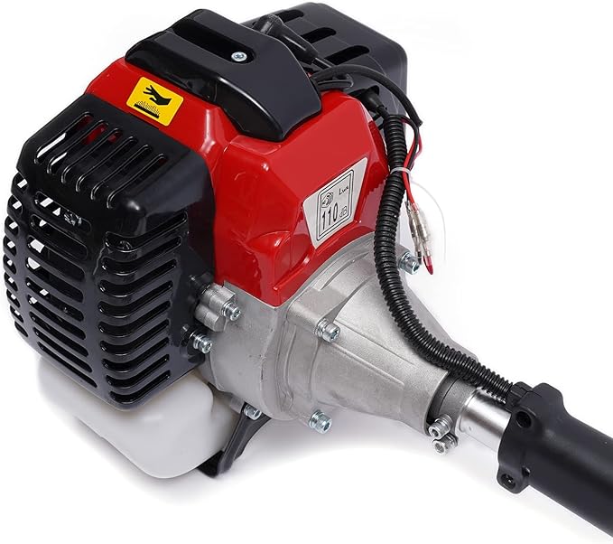 2 Stroke Gas Hedge Trimmer 2.3HP 52CC Air-Cooled Gasoline Brush Cutter Weed Wacker Multi-Function Straight Shaft Gas Grass Trimmer Pole Saw for Weeding, Hedge Trimming, Branch Cutting