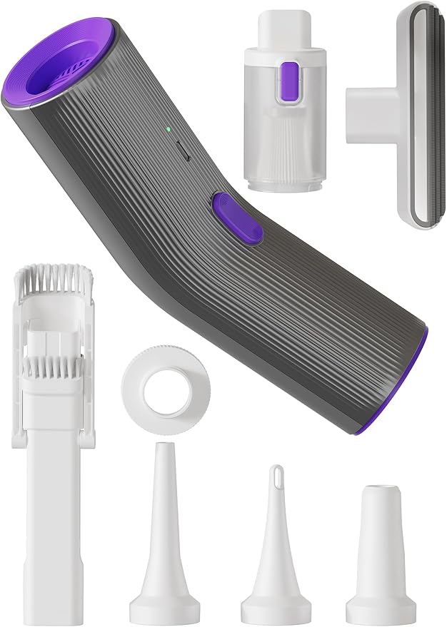 Handheld Vacuum Cordless, 4 in 1 Portable Mini Car Vacuum Cleaner with 15000pa Suction Power, 2 Suction Modes & Multi-Nozzles for Home Pet Office, Silver