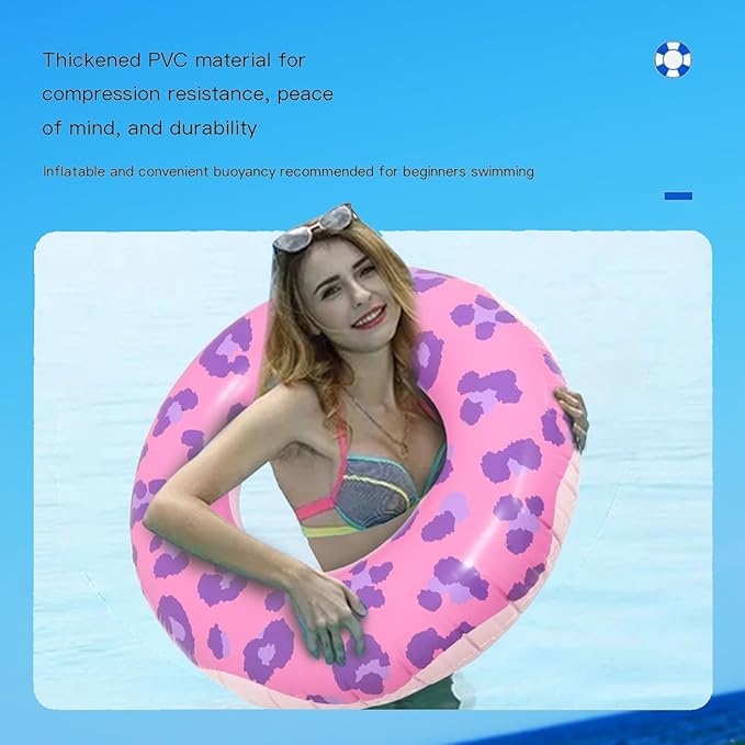 Inflatable Pool Float Tube -35 in Tube Float for Adult,Inflatable Swim Tube Raft Premium Swim Ring Heavy Duty Vinyl Flotation Pool Floats for The Beach, Party, Vacation, UV Resistant - Pool Party