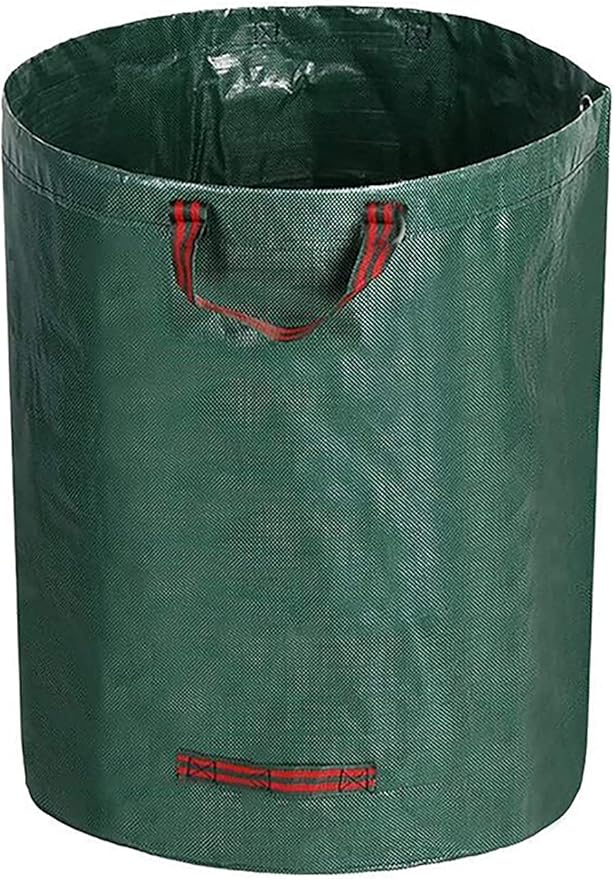 79 Gallons Lawn Leaf Bags, Yard Waste Bag, Reusable Gardening Leaf Collet Bag, Patio Garden Weed Bag, Leaf Collector Storage Bin, Trash Can with Lid & 4 Handles - Extra Large & Heavy Duty Leaf Bag