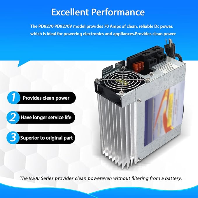 MINJIANG RV Power Converter, PD9270 PD9270V 70Amp RV Inverter Converter Charger with Charge Wizard Inteli-Power 9200 Series Converter/Charger for RV Camper Caravans 120V to 12V