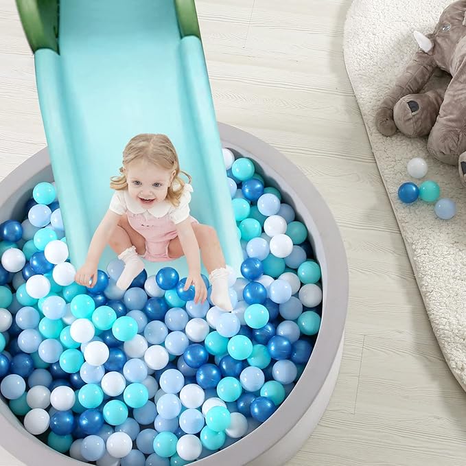 TRENDPLAY Plastic Balls for Ball Pits 2.2 Inch, Pack of 50 100 200 500 Hollow Balls, Perfect for Toddler Baby Pools,Party,Festival Decoration
