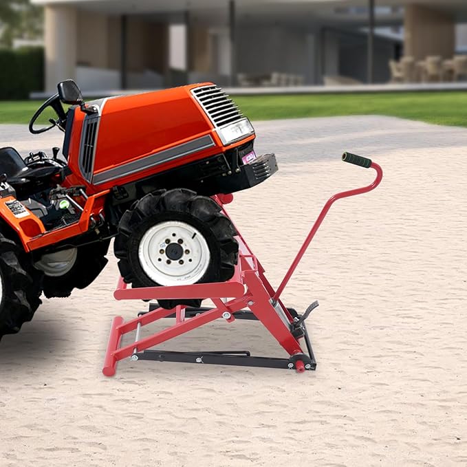Hydraulic Cylinder Lift Jack for Zero Turn Radius Riding Lawn Mower Maintenance and Repair, Lawn Mower Lift, 350lb Lifting Capacity with Locking Bar for Added Safety
