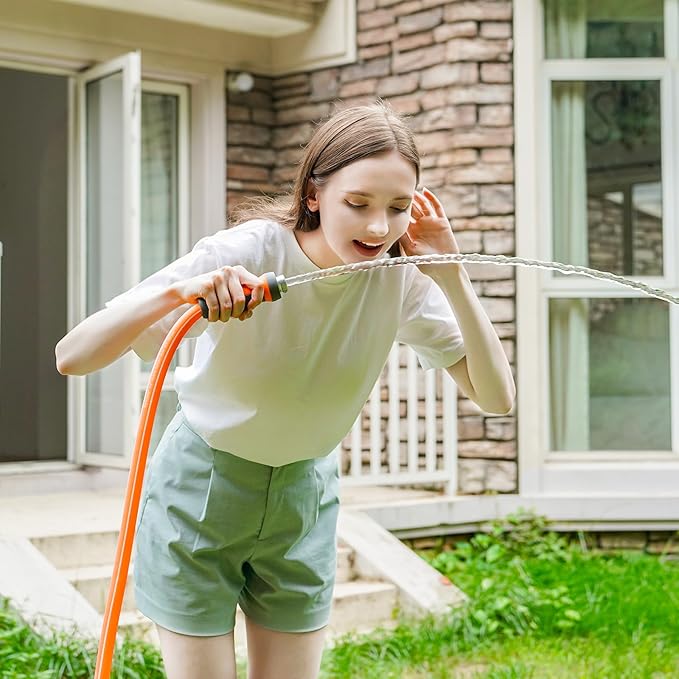 Fevone Garden Hose 35 ft., Lightweight Hybrid Water Hose, Flexible and Durable, Leak-Free Connections