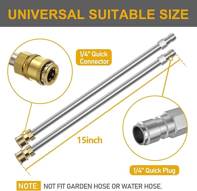 EVEAGE 16.5" Pressure Washer Surface Cleaner, Power Washer Surface Cleaner w/Extension Wand & Replacement Nozzle, 4 Wheels - Powerful Pressure Washer Attachment for Patios,4000PSI