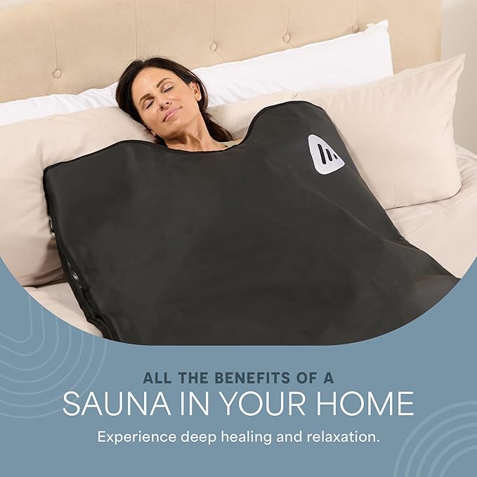 LifePro RejuvaWrap Far Infrared Sauna Blanket for Detox & Relaxation – Available in 5 Colors & 3 Models – Portable Sauna Blanket Infrared for Muscle Relief, Circulation & Recovery – 9 Heat Levels