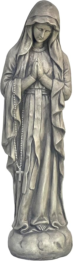 Galt International Virgin Mary Praying Blessed Mother Garden Statue 32" Religious Resin Statue Holy Queen of Heaven