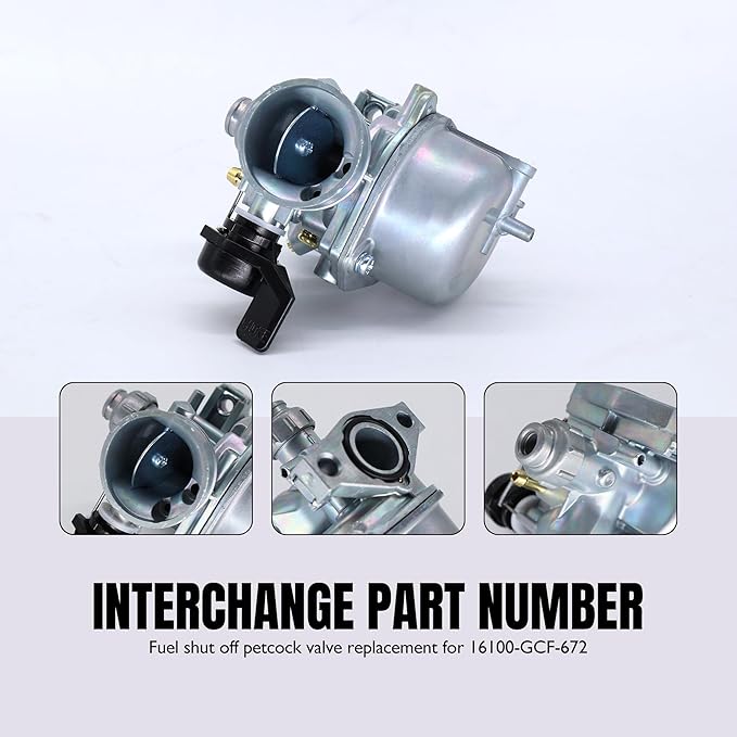 XR70 CRF70 Carburetor Compatible With Honda XR70R 1997-2003 CRF70 XR70 1997-2005 CRF70F 2004 2005 2006 2007 2008 2009 2010 2011 2012 Replace 16100-GCF-672 with Air Filter Fuel Valve Petcock