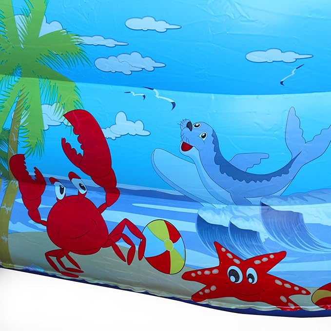 Baiao Inflatable Swimming Pool for Adult, Blow Up Pool for Backyard, Garden, Indoor, or Summer Outdoor Paly Water Happy Family Time 118" x 68" x21" (300CM)