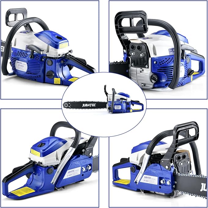 58cc Gas Chainsaw 2-Cycle Engine Gas Powered Chainsaws 20 Inch Petrol Handheld Cordless Gasoline Chain Saw for Cutting Wood Tree Trimming Farm Garden