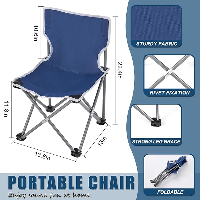 Sauna,Portable Steam Sauna,Fold-able Wet Sauna Tent Set with 2.5L 1500W Steamer,Full Size Home Sauna,with Folding Chair,Remote Control,Blue Sauna for Gym,Pilates,Garage,Hot Tub