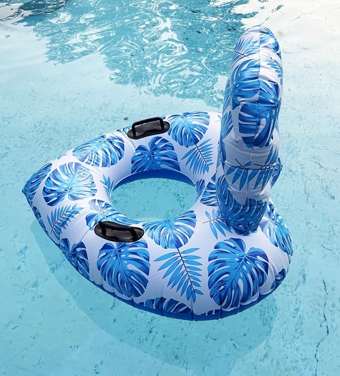 Inflatable Pool Float Lounger - XL Pool Floats,River Tube Floating Chair Sofa with Big Backrest, Blow Up Floaties Lake Raft Lounge with Handle Pool Party for Adults