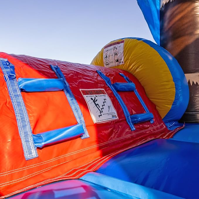 HERO KIDDO Ocean Shark Commercial Grade Lightweight Premium Bounce House Water Slide with Detachable Pool for Kids and Adults (with Blower), Basketball Hoop, Outdoor Indoor, Wet Dry Combo