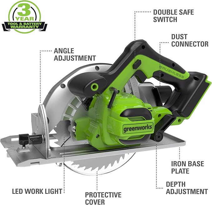 Greenworks 48V (2x24V) Lawn Mower Combo - 21" self propelled Lawn Mower, 12" String Trimmer, 320 CFM Blower, Circular Saw – All-in-One Cordless Combo: Ideal for Home Yard Work & DIY Projects