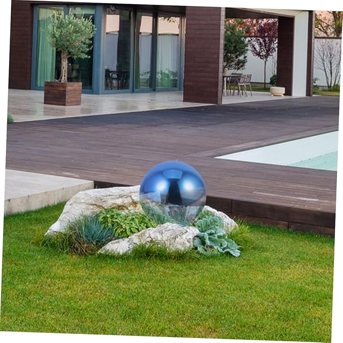 Polished Garden Gazing Reflective Globe Ornament Compact Decorative Sphere for Outdoor Decoration Unique for Photography Prop Delicate Craft Design
