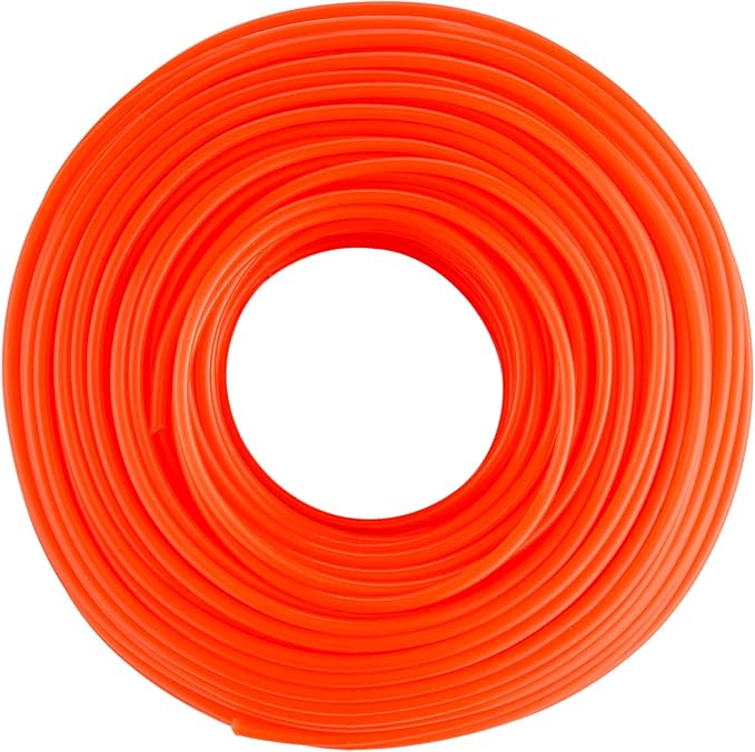 0.095“ Red 100Ft Trimmer Line Heavy Duty, Professional Round Weed Wacker String for Gas and Electric Grass Trimmer and Brushcutters, Fits Most Standard Models