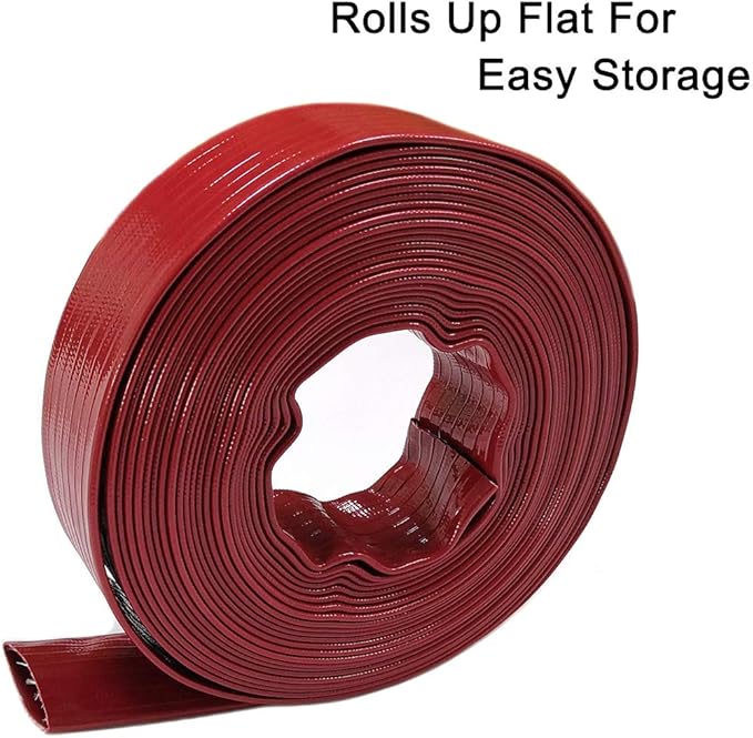 Eastrans 1 1/2 IN x 50 FT Pool Backwash Hose, Extra Heavy Duty Discharge Hose,10 Bar Working Pressure, 30 Bar Burst Pressure,Wall Thickness 1.9mm, High pressure resistance,Ultra Strong Wear Resistance