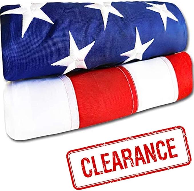 American Flag - Heavy-Duty US Flag - Embroidered Stars - Nylon USA Flag Built for Outdoors - Sewn Stripes - UV Protection - Brass Grommets (4x6 ft)