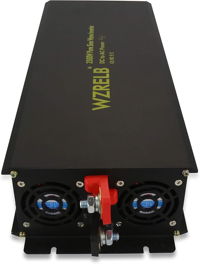 WZRELB Power Inverter 2500w Pure Sine Wave Inverter 24v 120v DC AC Converter