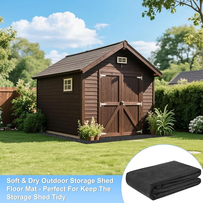 Outdoor Storage Shed Mat, 18 x 2.6 FT Garage Floor Mats with Reusable, Washable, Non Slip, Durable for Protects Garage Floors/Driveways/Entrance Doors/Deck [Gray]