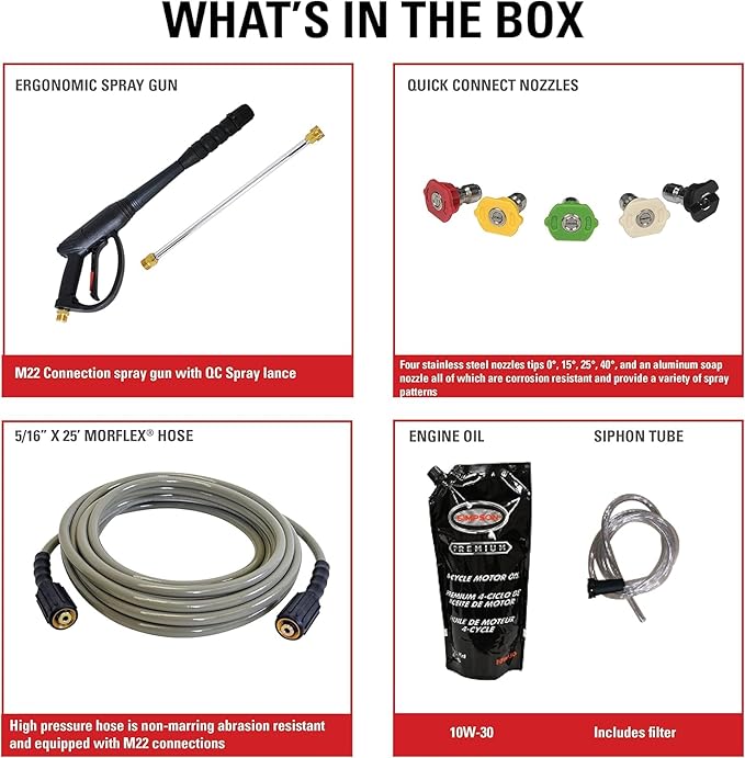 Simpson 61014 3500 PSI at 2.5 GPM Honda GX200 with AAA AX300 Axial Cam Pump Cold Water Professional Gas Pressure Washer PS61002-S