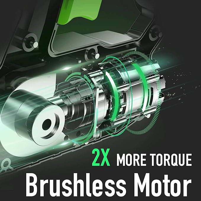 SOYUS 40V 16-Inch Brushless Cordless Chainsaw with Battery and Charger, Battery Operated Chainsaw with Auto-Tension & Auto-Lubrication for Wood Cutting & Tree Trimming, 2x4.0Ah Batteries Included