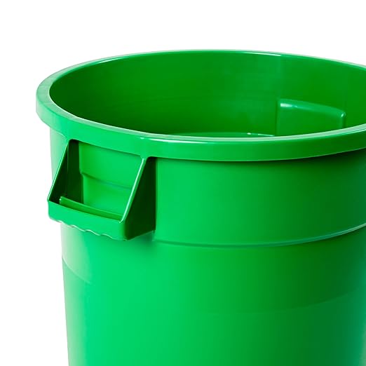 PRO&Family 20 Gallon Trash Can with Lid Round Ingredient Storage Containers Recycling Bin Kitchen Garbage Can Office Garbage Can Trash Barrel Plastic Barrel Yard Waste Bin Outdoor Trashcan (3, Green)