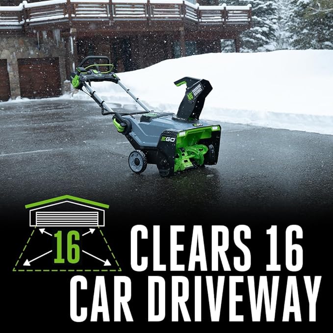 EGO POWER+ 21" Electric Snow Blower, Cordless Steel Auger, Includes (2) 56V 7.5Ah Batteries and Dual Port Charger - SNT2114