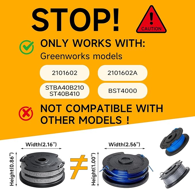4 Pack String Trimmer Replacement Spool Cap for Greenworks, Weed Wacker String Parts Trimmer Line Cap Covers Compatible with Greenworks Cordless Weed Eater