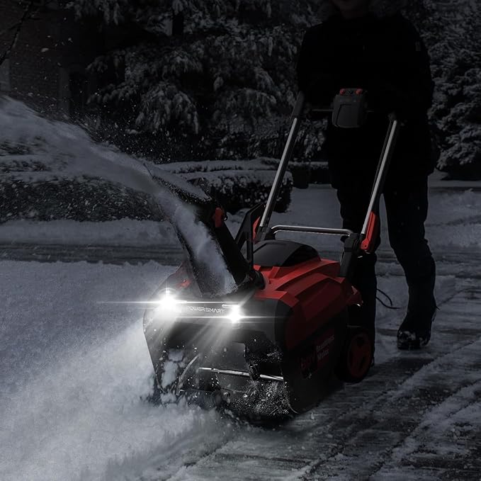 PowerSmart 80V MAX 21-Inch Cordless Single Stage Snow Blower, 6.0Ah Battery, Charger
