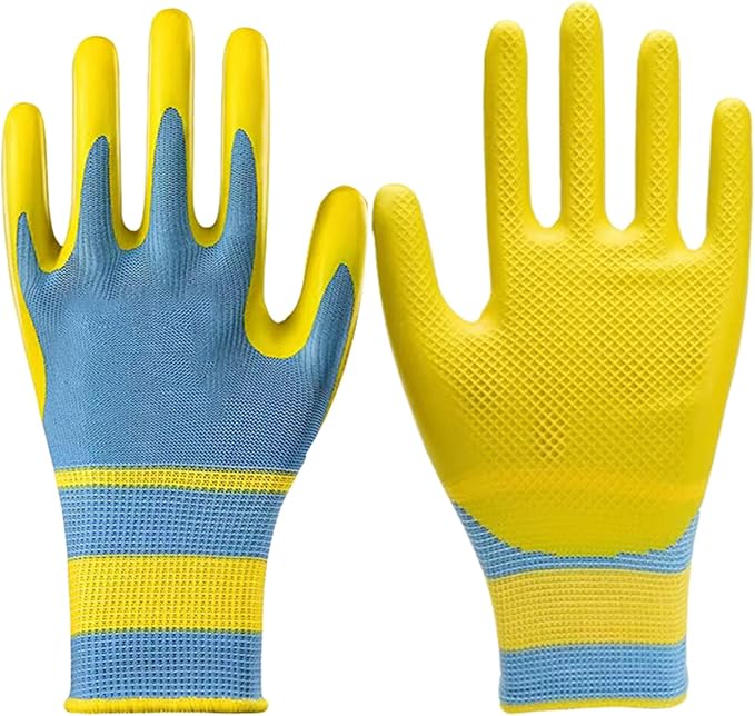 gardening gloves 12 Pairs for work cleaning welding or mechanix material cotton rubber or latex for women or men
