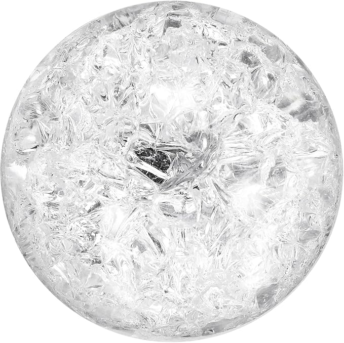 uxcell 40mm/1.6" Crystal Sphere Ball Ice Cracked Glass Solid Decorative Sphere Crystal Ball Prop Ornament for Feng Shui Divination Fortune Telling Tabletop Fountain Decoration, Clear
