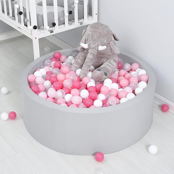 TRENDPLAY Plastic Balls for Ball Pits 2.2 Inch, Pack of 50 100 200 500 Hollow Balls, Perfect for Toddler Baby Pools,Party,Festival Decoration