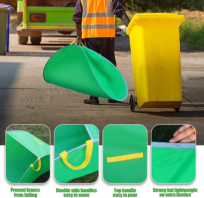 UQM Leaf Collector, Portable Pop Up Leaf Bags, Foldable Leaf Pick Up Tools Patent Number D1005635, Reusable Yard Garden Bags for Leaves Lawn Trash