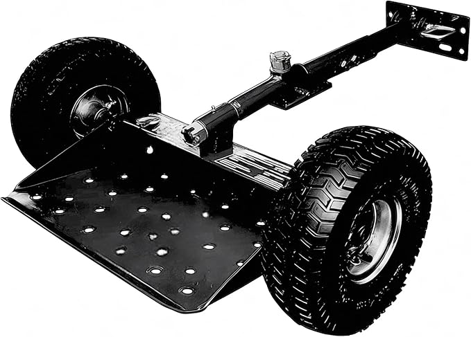 Jungle Jim's Jungle Wheels Lawn Mower Sulky – Black Edition – Stand-On Two-Wheel Sulky for Walk-Behind Mowers – Folding Trailer Hook Up – 10" Wheels – 2-Year Weld Warranty