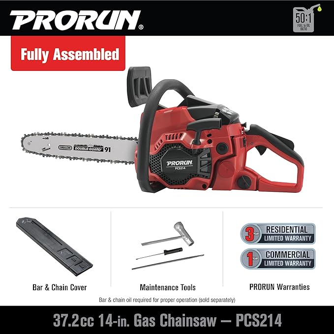 PRORUN 37.2cc 14-in. Gas-Powered 2-Cycle Chainsaw