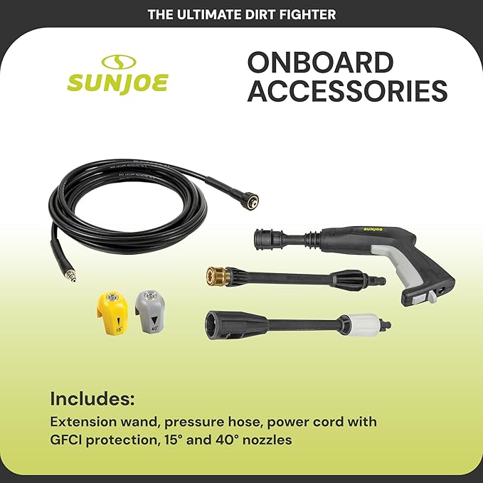 Sun Joe SPX1000 11.5-Amp Electric Pressure Washer, Green
