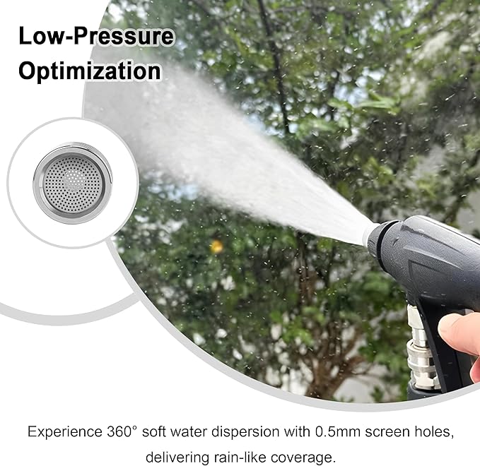 Pressure Washer Nozzle Tips for Soft Wash System, Power Washer Shower Nozzle for Car Washing and Garden Watering, Pressure Spray Head, 1/4” Quick Connect Sprinkler