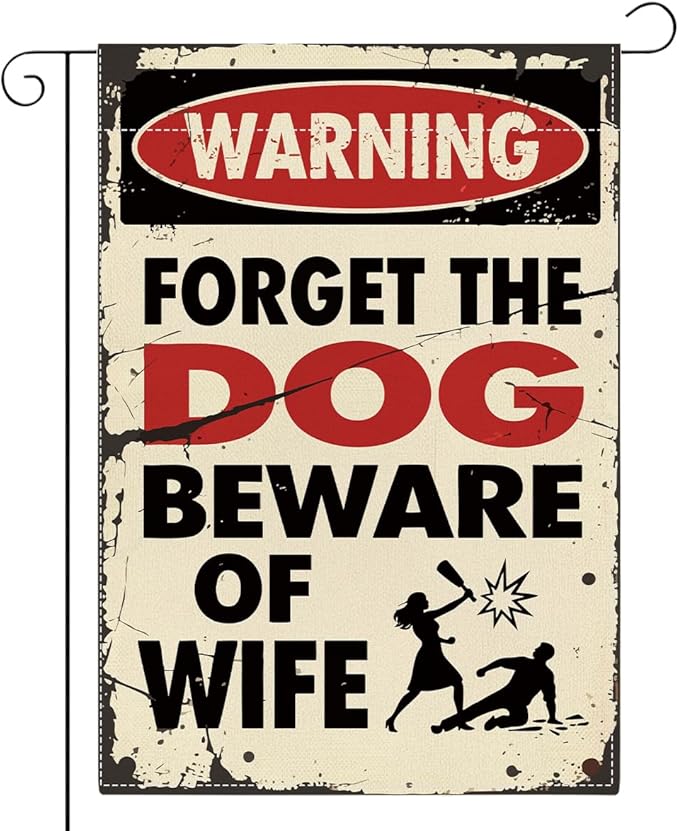 Funny Dog Garden Flags for Outside Dog Lover Home Farmhouse Holiday Outside Outdoor Lawn Decorations Yard Flag Double Sided 12x18 Inch