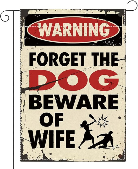 Funny Dog Garden Flags for Outside Dog Lover Home Farmhouse Holiday Outside Outdoor Lawn Decorations Yard Flag Double Sided 12x18 Inch