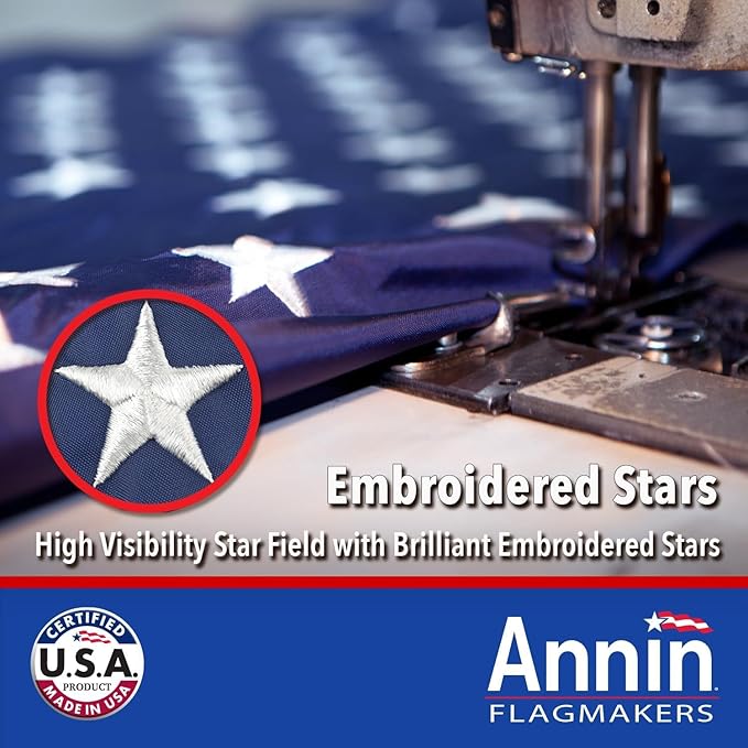 Annin Flagmakers (2710) Tough-Tex American Flag, Made in USA, 3 x 5 Feet, Polyester